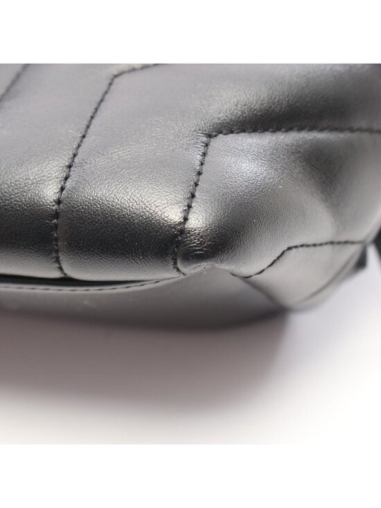 Saint Laurent Paris Backpack Loulou Black Leather Small
